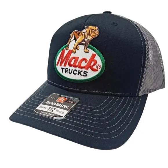 Retro Vintage Style Bulldog Logo Patch USA Embroidery MACK Trucks Richardson 112 main image 4